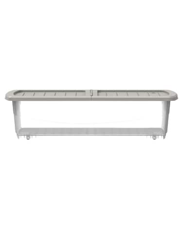 Box Underbed Storage Box With Wheels Clear/Grey