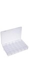 Plastic Adjustable Removable Grid Big Slot Box (White, 36grids)