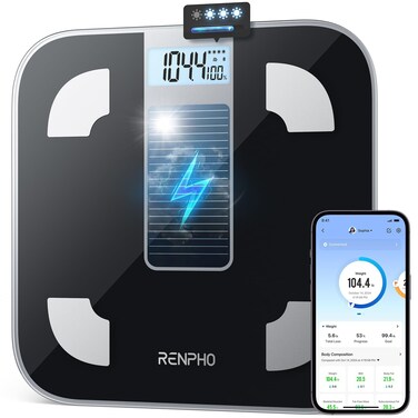 RENPHO ELIS SOLAR SMART BODY SCALE R-A012-BK