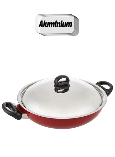 Classic. Flat Bottom Kadai Red 30cm