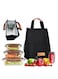 Adando Lunch Bag Insulated Lunch Bag 600D Oxford Cloth Reusable Waterproof Cooler Lunch Bag for Adult Kids Portable Large Bento Tote for Office, Work, School, Picnic, Fishing, Hiking Travel (Black)