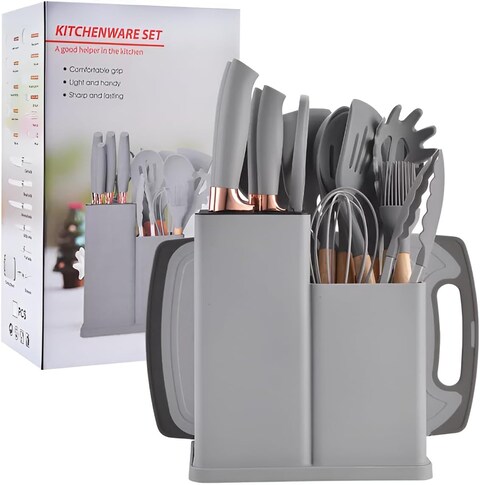Spatula Set, 19 pcs Silicone, Cooking Utensil Set Non-Stick &amp; Non-Toxic Cooking Tools,Kitchen Tools, Silicone Cooking Utensils, Includes Tongs, Spatula, Turner, Ladle, and More