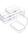 SWIUKPHE 6 Pieces Mini Plastic Clear Beads Storage Containers Box for Collecting Small Items, Beads, Jewelry, Business Cards, Game Pieces, Crafts (2.52 x 1.77 0.79 Inch)