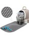 WEKOTEE Cat Litter Mat Double Layer Waterproof Urine Proof Trapping Mat,Cat Litter Mat Grey Trapping for Litter Box 1Pack,Grey,15.74"*23.62" - M (128-05)