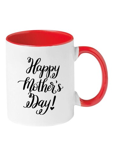 Happy Mothers Day Mug Red/White