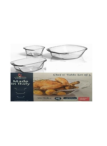 Chef N' Table Oven Ware Set Clear 31x25x6.5cm