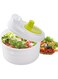 Gallery Salad Spinner Large, Manual Lettuce Spinner for Vegetable Prepping, One-Handed Pump Fruit Spinner, Quick Drying Salad Leaves with Bowl and Colander