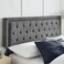 Dreamy Retreat Tufted Upholstered Queen Size Bed (160 X 200 CM) Grey Color