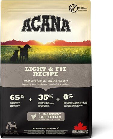 Acana Light and Fit Recipe Dry Dog Food - 2KG