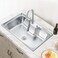 ELITE 8050S Single Bowl Top Mount Kitchen Sink &ndash; Matte Stainless Steel Sink, 80cm