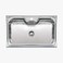 ELITE 8050S Single Bowl Top Mount Kitchen Sink &ndash; Matte Stainless Steel Sink, 80cm