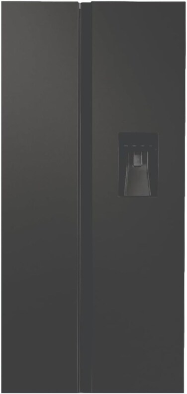 CM 711 562L Side By Side Double Door Refrigerator, No Frost, Inverter System, A++ Energy Efficiency, Adjustable Shelves, Crisper, Touch Control &ndash; Matte Black