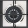 CM Delux 60 gas hob,Stainless steel cooker with black panel 4 gas bueners, auto ignition cas iron pan support