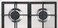 CM Delux 60 gas hob,Stainless steel cooker with black panel 4 gas bueners, auto ignition cas iron pan support