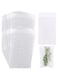 X spring Clear Plastic Self-adhesive Bags, 200PCS Self Adhesive Cookie Bags, White Polka Dot Clear Bags OPP Plastic Party Bag for Cookie, Candy (10x15+3cm)
