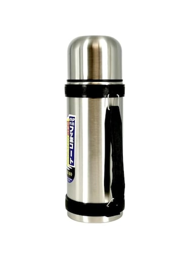 Rahalife Stainless Steel Thermo Vacuum Insulated Flask Water Bottle  Outdoor Sports Portable Car Travel Pot Vaccum Jug Large Capacity 1.1L-Black/Silver