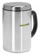 Mug With Lid Double Wall Stainless Steel 350Ml 9X9.5X13Cm Hot Cold Multicolor Silver