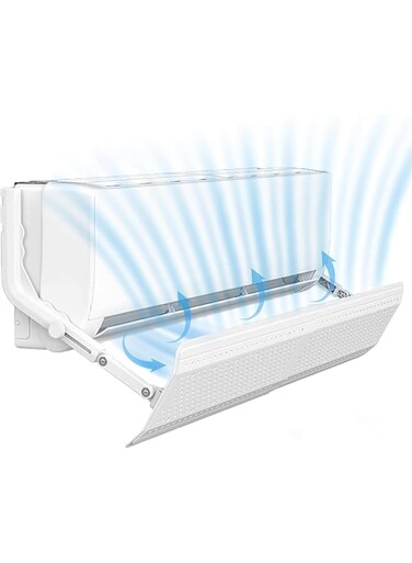 THE WHITE SHOP 1-3p Can Use Air Conditioner Deflector, Retractable, Quick Installation,No Punching, Wall Mounted Air Conditioning Special,Anti Direct Blowing Cold Air Outlet,57-105cm