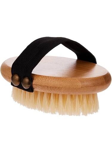 Mikki Bamboo Bristle Palm Brush for Gentle Grooming for Short Hair Smooth Coats