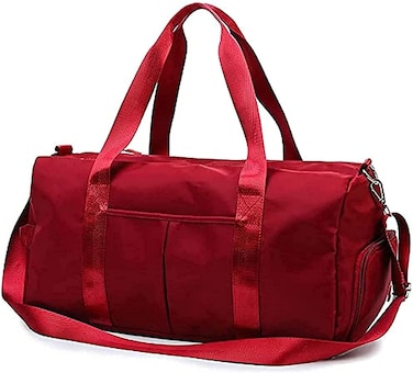 ماهمير شنطة رياضية بجيب لتخزين احذية صالة الالعاب الرياضية للرجال والنساء (احمر)