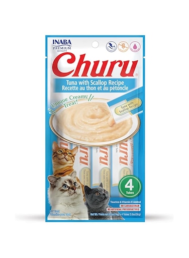 INABA Churu tuna with scallop 56 g/4 sticks per pack