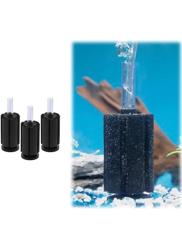 SYOSI Aquarium Fish Tank Biochemical Cotton Filter, Nano Bio Sponge Filter, Quiet Betta Fry Shrimp and Small Fish Foam Filter, for Fish Tank Up to 10-20 Gallon, Water Fairy Cotton 3 Pack, XY-2836