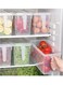 6-Piece Fridge Plastic Food Storage Containers With Lids Clear