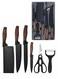 set diamond pattern Set Chef Knife Block Cutting Sets Black Professional Kitchen Knife Set High Carbon Stainless Steel
