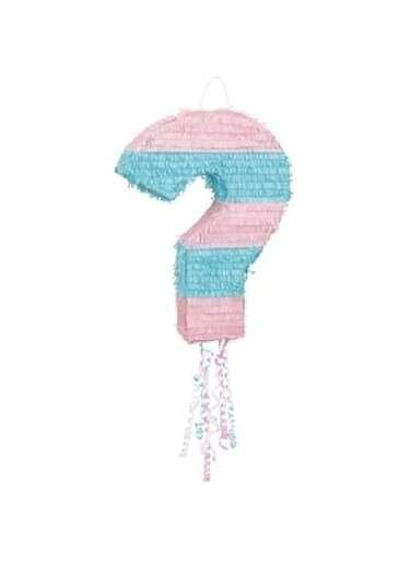 Unique Question Mark Gender Reveal 3D Pull Pinata