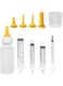Pet Nursing Bottle,Puppy Bottles for Nursing, Miracle Nipple, Kitten Nursing Bottle, Mini Pet Feeding Bottle and Syringes with Nipples for Newborn Rabbits, Small Animals, Squirrel