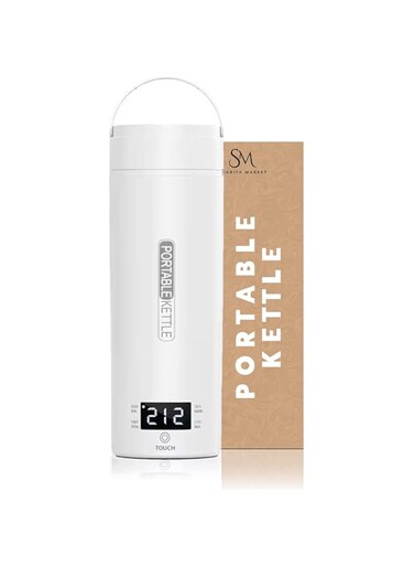 Compact Portable Electric Kettle, 500ML Travel Water Boiler with 4 Temperature Presets, Stainless Steel, Quick Boil, Auto Shut-Off, BPA-Free portable kettle for Tea &amp; Coffee travle kettle