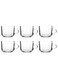 Glass Coffee and Tea Mug, 168ml, Crystal Clear, Heat-Resistant 6pcs set