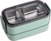 MahMir Stainless Steel Lunch Box - Insulated Bento Box Multifunctional-Containers Lunch Box with 2 Compartments &amp; Tableware(304 stainless steel) lunch box with Lunch MahMir Lunch bag (Green)