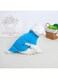 Winter pet fleece clothes, thick warm clothing, reflective dog vest at night (Sky blue, L)
