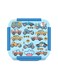 Cars &amp; Trucks Bento Lunch &amp; Snack Box for Boys - BPA Free, Leak Proof, Microwave &amp; Dishwasher Safe, 14.5x14.5x6 cm