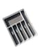 6-Section Cutlery Tray Grey/White 40x32x4.5centimeter