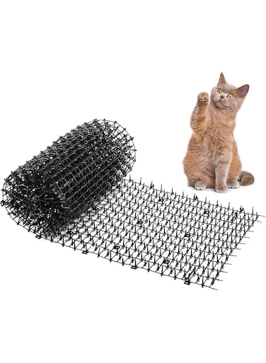 THE WHITE SHOP Scat Mat for Cats with Spikes, 78x11 inches, Cat Repellent Outdoor, Cat Deterrent Indoor, Dog Digging Deterrent for Garden and Fence, Cats Stopper Network