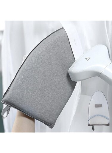 Steamer Glove, Heat Resistant Protective Ironing Glove with Finger Loop for Clothes, for Ironing Board, Steam Iron Board, Hand-Held Ironing Board, Ironing Ironing Table Ironing Rack (Grey)