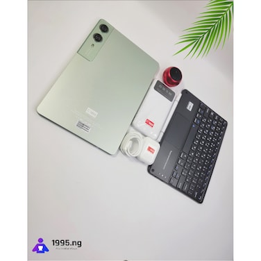 جهاز لوحي C idea CM11000 Plus ذكي بحجم 10.95 بوصة، أندرويد 14، للأطفال مع لوحة مفاتيح وقلم، شريحتي اتصال 5G LTE، واي فاي، يدعم Zoom وTikTok، غطاء حماية، أخضر