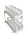 Dubai Gallery Under Sink Sliding Shelf Two Tier Kitchen White