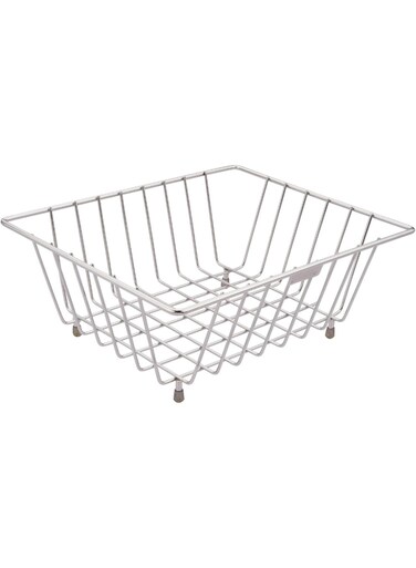 Stainless Steel Square Fruit &amp; Vegetable Basket   Dining Table Fruit Basket   Washing Basket for Vegetables   Durable Kitchen Storage &amp; Draining Rack   Silver