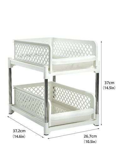 Drainage trough, bathroom storage rack, plastic kitchen storage rack, pull-out desktop storage rack, adjustable Material storage