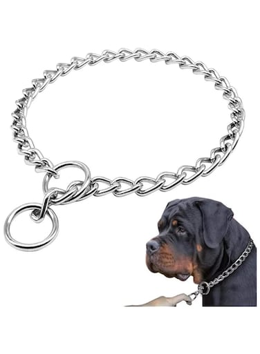 Freezx Dog Choke Collar Slip P Chain,Heavy Chain Dog Metal Training Choke Collars, Adjustable Weather Proof Alloy Steel Necklace for Small Medium Large Dogs