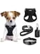 YIMEIS Dog Harness and Leash Set, No Pull Soft Mesh Pet Harness, Reflective Adjustable Puppy Vest for Small Medium Large Dogs, Cats (Black-Update, X-Small (Pack of 1)
