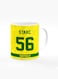 Designer Printed Coffee Mug with Heavy Duty Handle 11oz Ceramic Personalised Gift Mugs Cup [Microwave Safe &amp; Dishwasher Proof ] - Cricket Player - Mitchell Starc, Jersey Number - 56