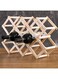 TASTE Wood Wine Storage Racks Countertop, 10 Bottle Wooden Stackable Wine Cellar Racks, Foldable Tabletop Free Standing Wine Display Shelf For Home Kitchen Bar Cabinets
