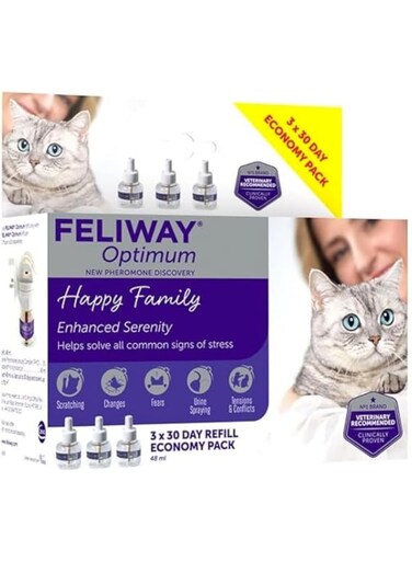 Feliway Optimum Refill,Purple,Package may vary, 3 Count (Pack of 1)