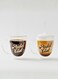 Set of 2- 350 ML Borosilicate Double Wall Padel Club Printed Glass with Handle