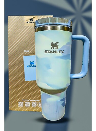 40oz Stainless Steel Insulated Travel Mug with Straw &acirc;&euro;&ldquo; Leak Resistant FlowState Lid, Double Wall Vacuum Insulation, BPA-Free, Slim Base Car Fit