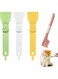 Mosucoirl Cat Strip Feeder 4 Pack with Pet Food Mixing Spoon,3 Color Cats Stripe Squeeze Spoon Multifunctional Lickable Treat Feeding Dispenser for Cat Liquid Snack and Wet Food